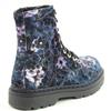 HEAVENLY FEET WOMENS ZIP LACE ANKLE BOOT - MIDNIGHT VELOUR